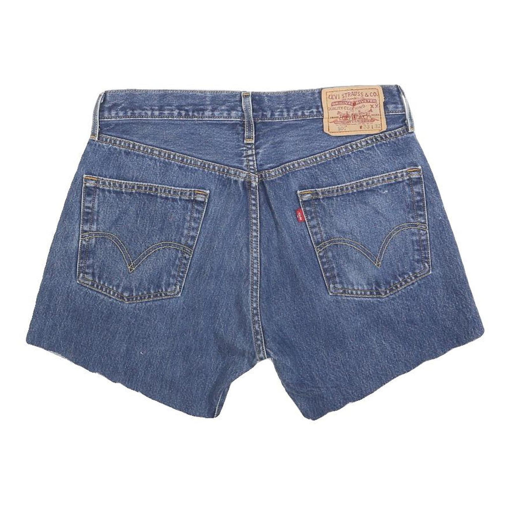 LEVI'S Womens Denim Blue Casual Shorts M W33 Classic Fit Cotton Blend