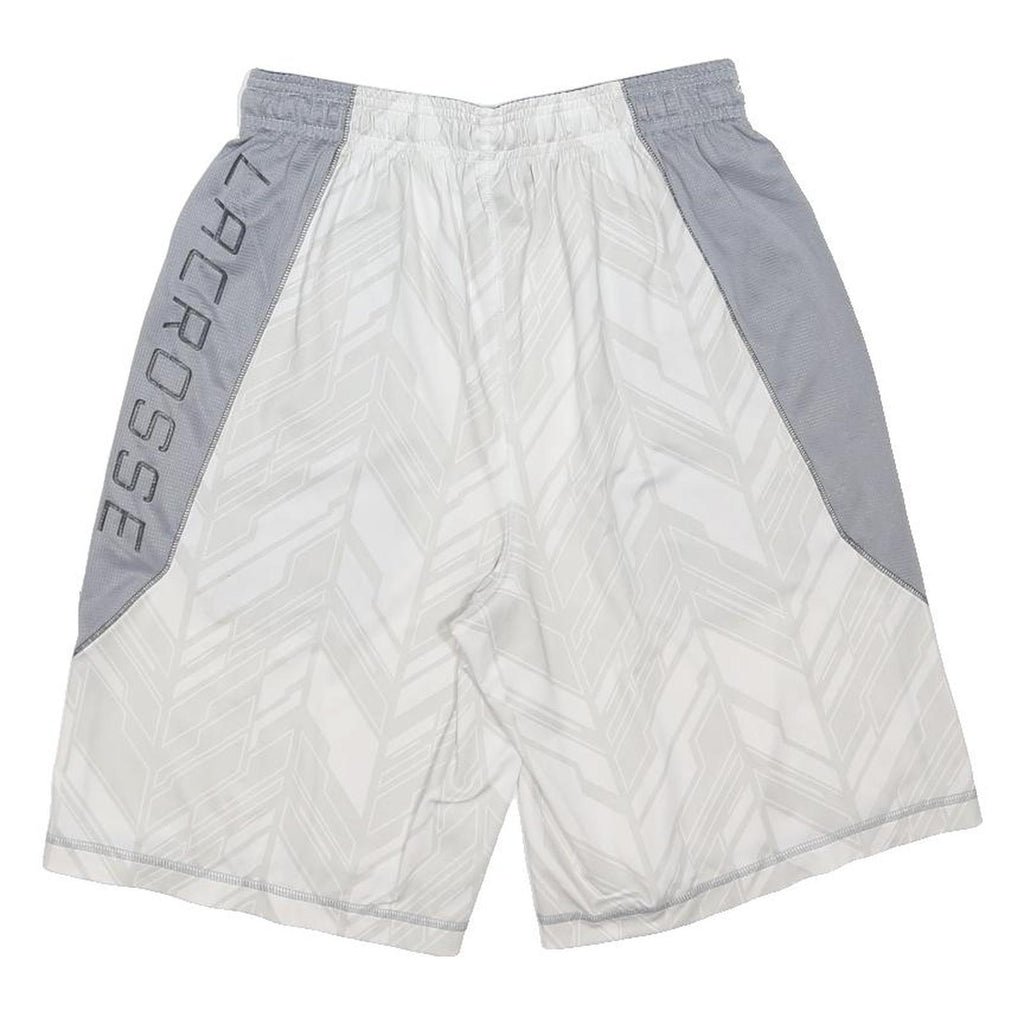 UNDER ARMOUR Mens White & Grey Sports Casual Gym Shorts M W26
