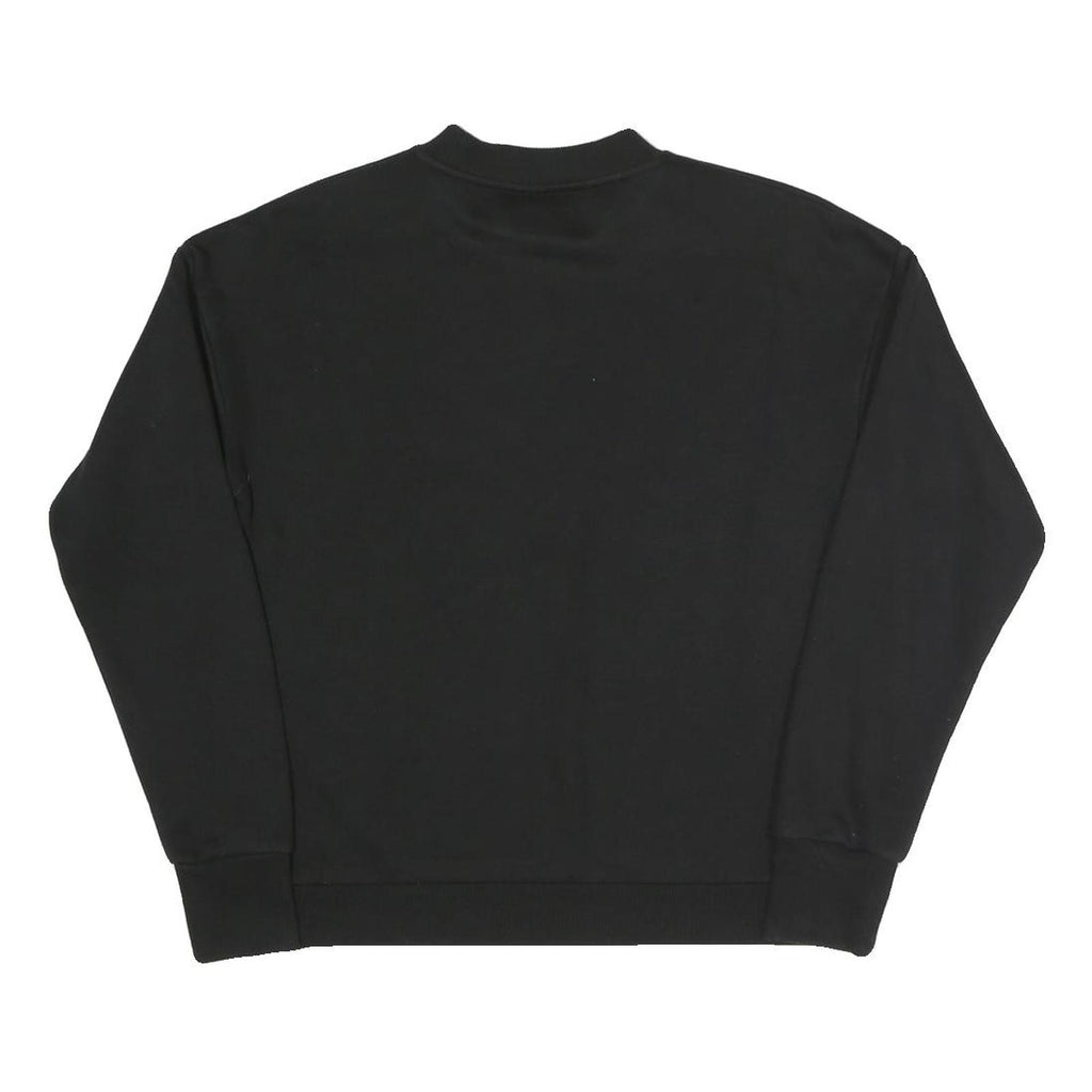 FILA Womens Black Crystal Logo Crew Neck XS Sweatshirt Cotton Blend Casual
