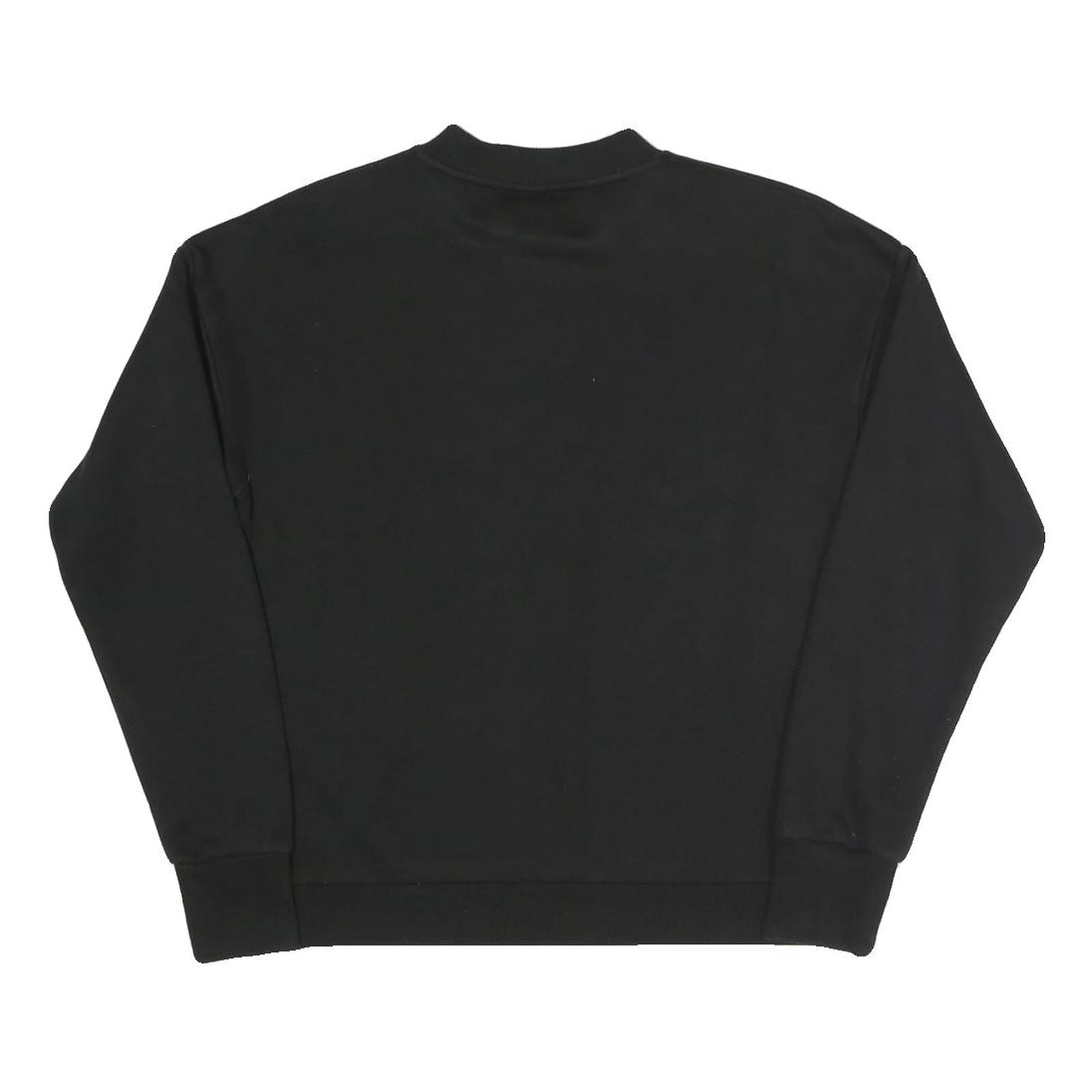 FILA Womens Black Crystal Logo Crew Neck XS Sweatshirt Cotton Blend Casual