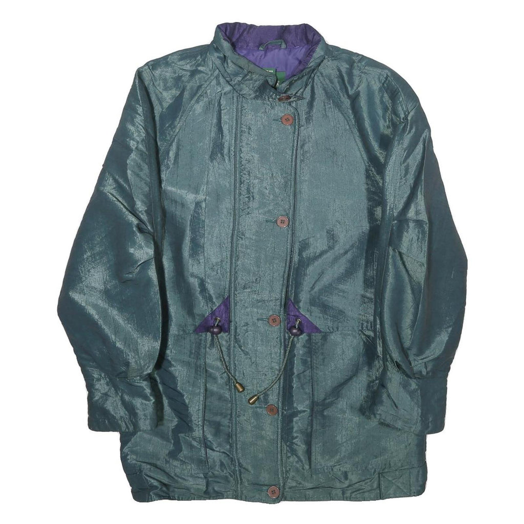 CABIN CREEK Womens Green & Purple Zip Jacket S Polyamide Blend Casual