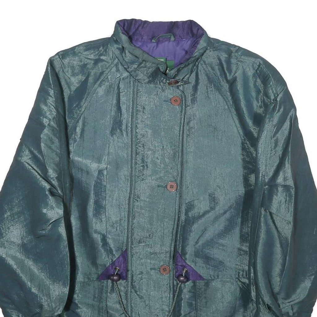 CABIN CREEK Womens Green & Purple Zip Jacket S Polyamide Blend Casual