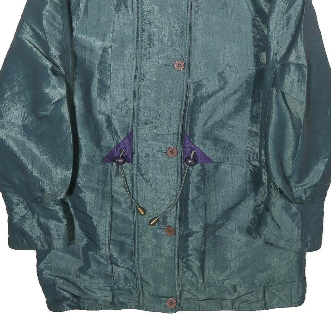 CABIN CREEK Womens Green & Purple Zip Jacket S Polyamide Blend Casual