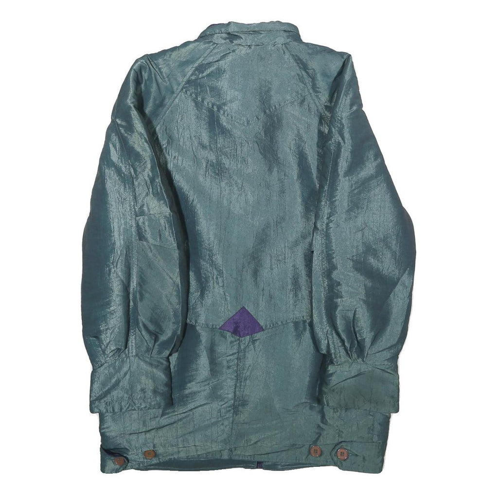 CABIN CREEK Womens Green & Purple Zip Jacket S Polyamide Blend Casual