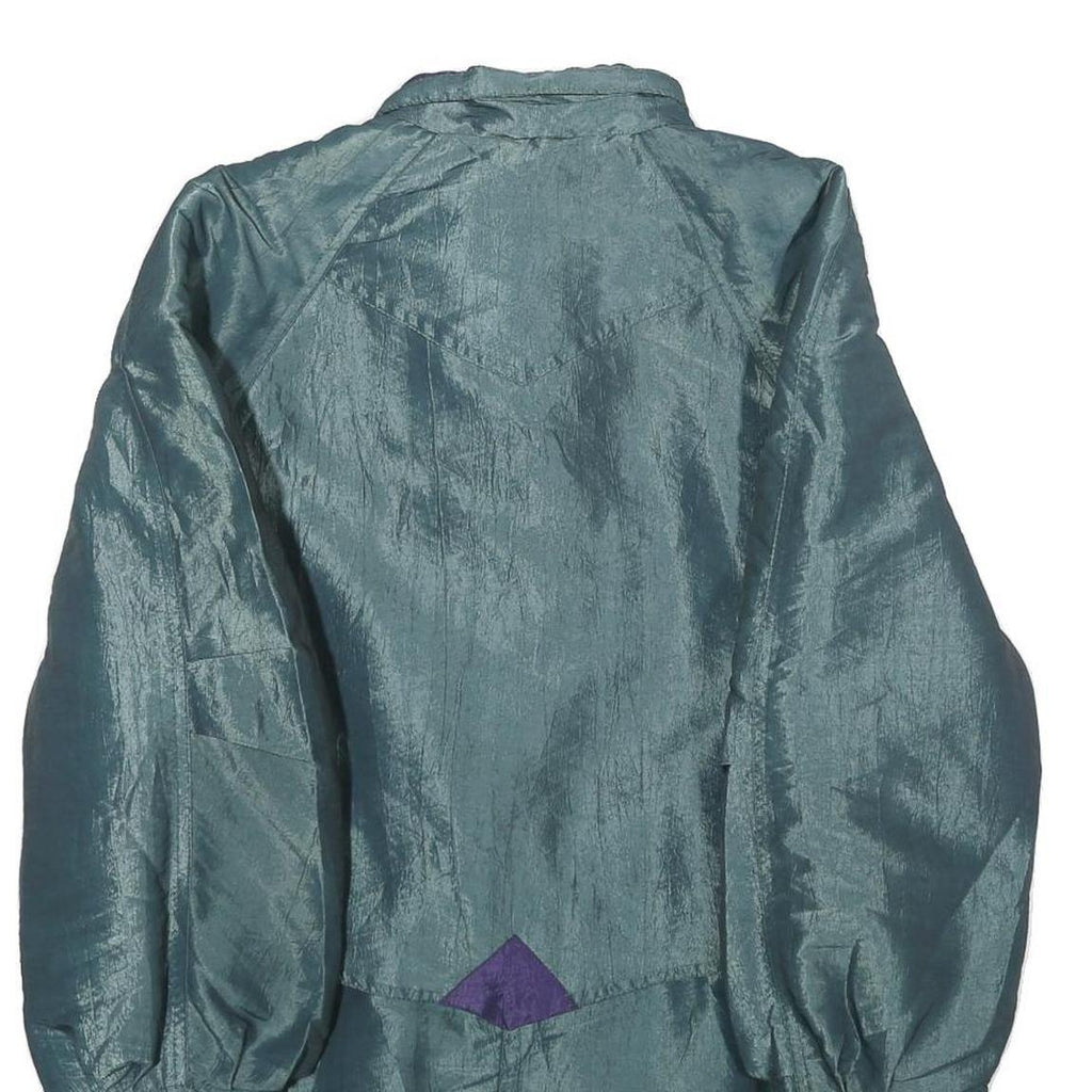 CABIN CREEK Womens Green & Purple Zip Jacket S Polyamide Blend Casual