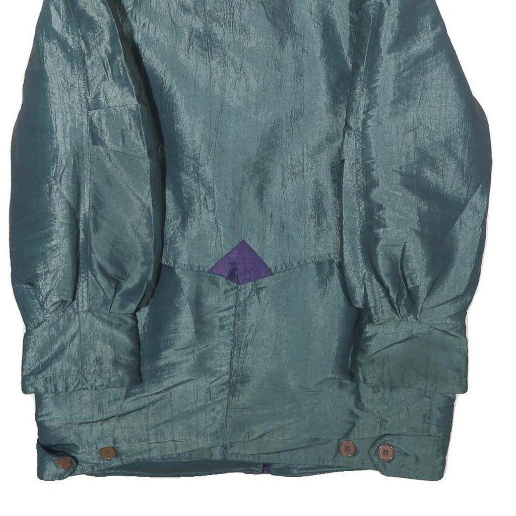 CABIN CREEK Womens Green & Purple Zip Jacket S Polyamide Blend Casual