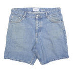 RESERVED Mens Denim Blue Shorts L W36 Cotton Blend Casual Classic Fit Zip