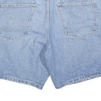 RESERVED Mens Denim Blue Shorts L W36 Cotton Blend Casual Classic Fit Zip