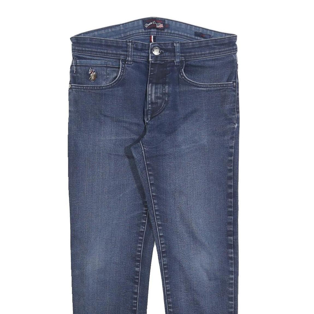 U.S. POLO ASSN Womens Slim Blue Denim Jeans Cotton Blend W29 L26 Zip Pocket