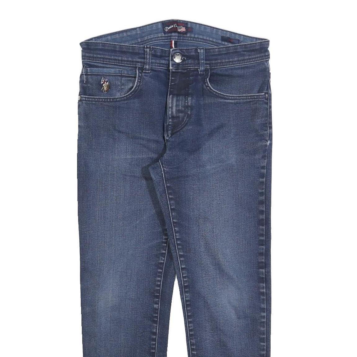U.S. POLO ASSN Womens Slim Blue Denim Jeans Cotton Blend W29 L26 Zip Pocket