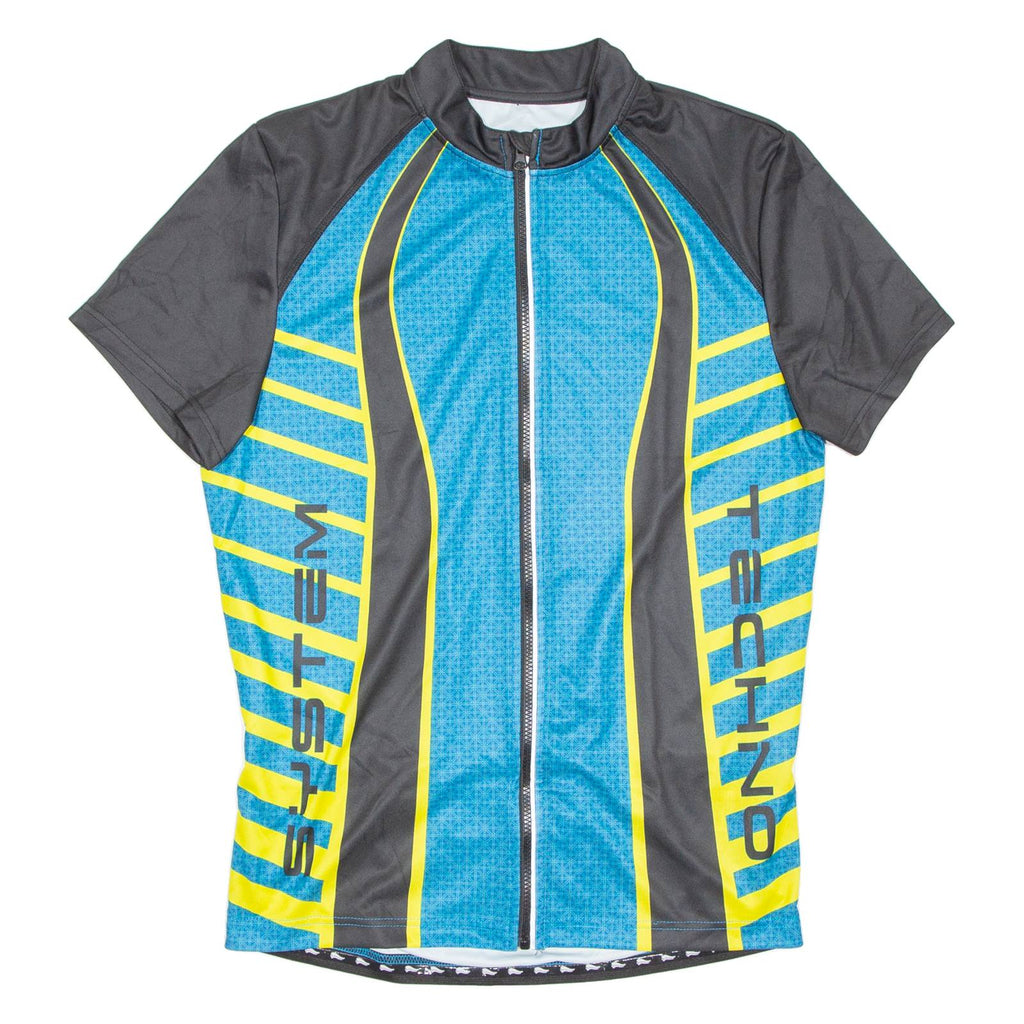 Cycling Mens Jersey Blue Full Zip L