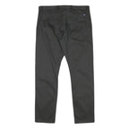 DOCKERS Mens Slim Black Cotton Blend Slim Straight Trousers W35 L30 Casual Smart