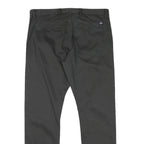 DOCKERS Mens Slim Black Cotton Blend Slim Straight Trousers W35 L30 Casual Smart