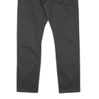 DOCKERS Mens Slim Black Cotton Blend Slim Straight Trousers W35 L30 Casual Smart