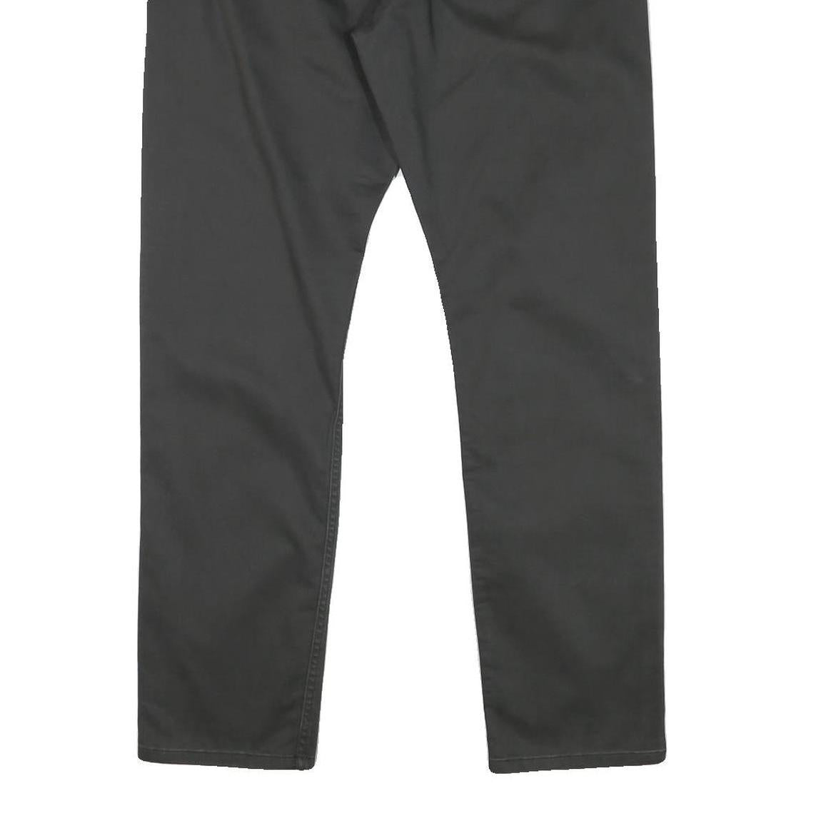 DOCKERS Mens Slim Black Cotton Blend Slim Straight Trousers W35 L30 Casual Smart