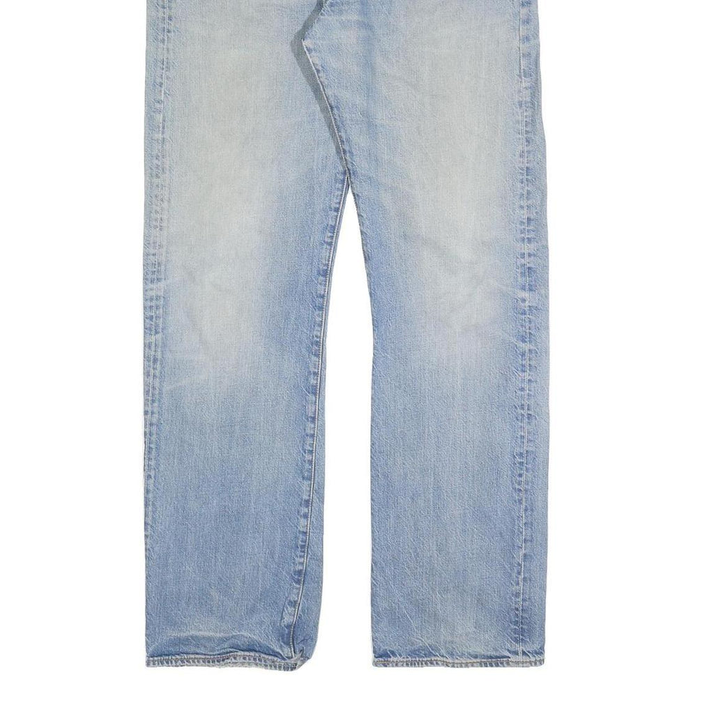 LEVI'S 501 Mens Jeans Blue Regular Straight Denim Light W38 L34 Button Closure