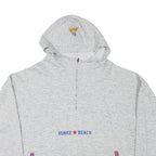VENICE BEACH Mens Grey ¼ Zip Hoodie XL Cotton Blend Casual Lightweight