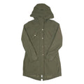 TOMMY HILFIGER Womens Green Cotton Blend Outdoor Jacket M Zip Hooded Lightweight