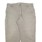CARHARTT Mens Cotton Blend Beige Loose Straight Trousers W40 L30 Utility