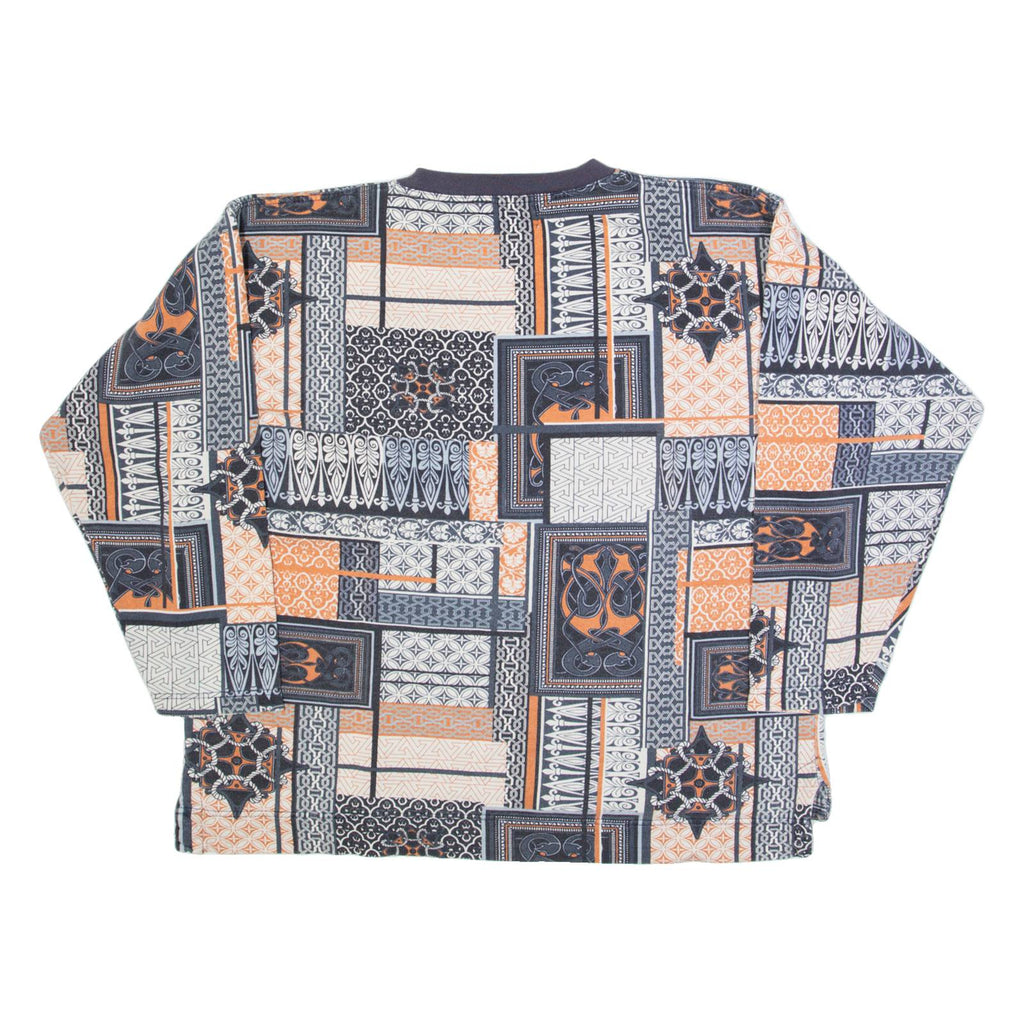 ROCKY Patchwork Mens Sweatshirt Black 90s M