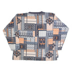 ROCKY Patchwork Mens Sweatshirt Black 90s M