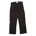 PJ Mens Black Cotton Blend Regular Fit Cargo Trousers W30 L29 Zip Closure