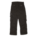 PJ Mens Black Cotton Blend Regular Fit Cargo Trousers W30 L29 Zip Closure