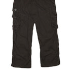 PJ Mens Black Cotton Blend Regular Fit Cargo Trousers W30 L29 Zip Closure