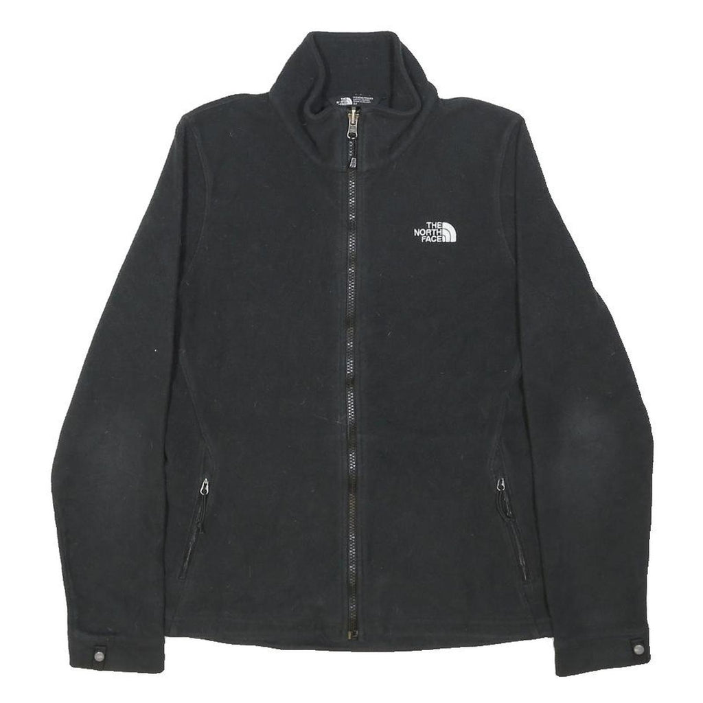 THE NORTH FACE Womens Black Jacket S Polyester Plain Zip Outdoor Casual Fleece