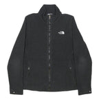 THE NORTH FACE Womens Black Jacket S Polyester Plain Zip Outdoor Casual Fleece