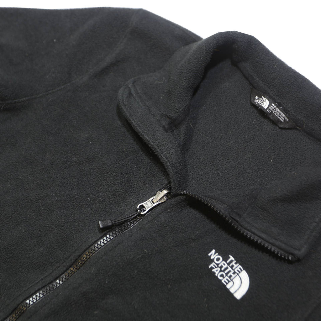 THE NORTH FACE Womens Black Jacket S Polyester Plain Zip Outdoor Casual Fleece