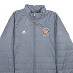 ADIDAS Mens Grey Lady Tigers Track & Field Quilted Jacket L Polyester Zip