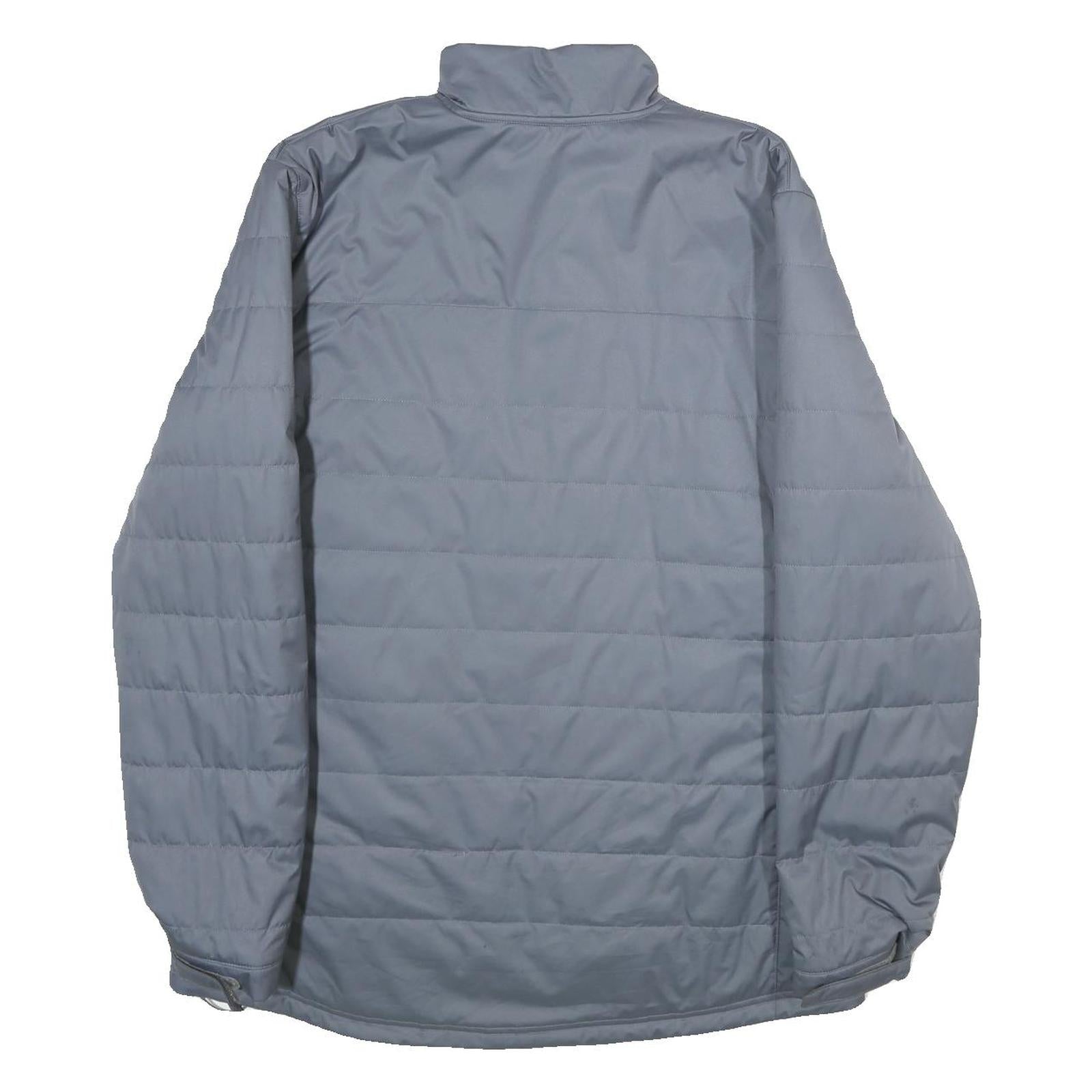 ADIDAS Mens Grey Lady Tigers Track & Field Quilted Jacket L Polyester Zip