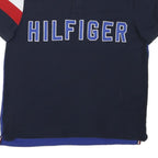 TOMMY HILFIGER Mens Navy Blue Red White Short Sleeve Polo Shirt M Hilfiger Logo