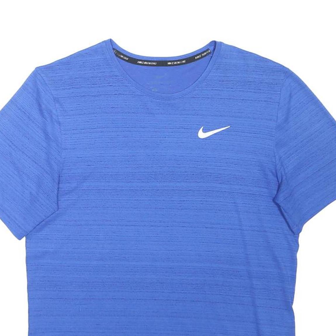NIKE Mens Blue S Short Sleeve Round Neck Performance T-Shirt Athletic Wear