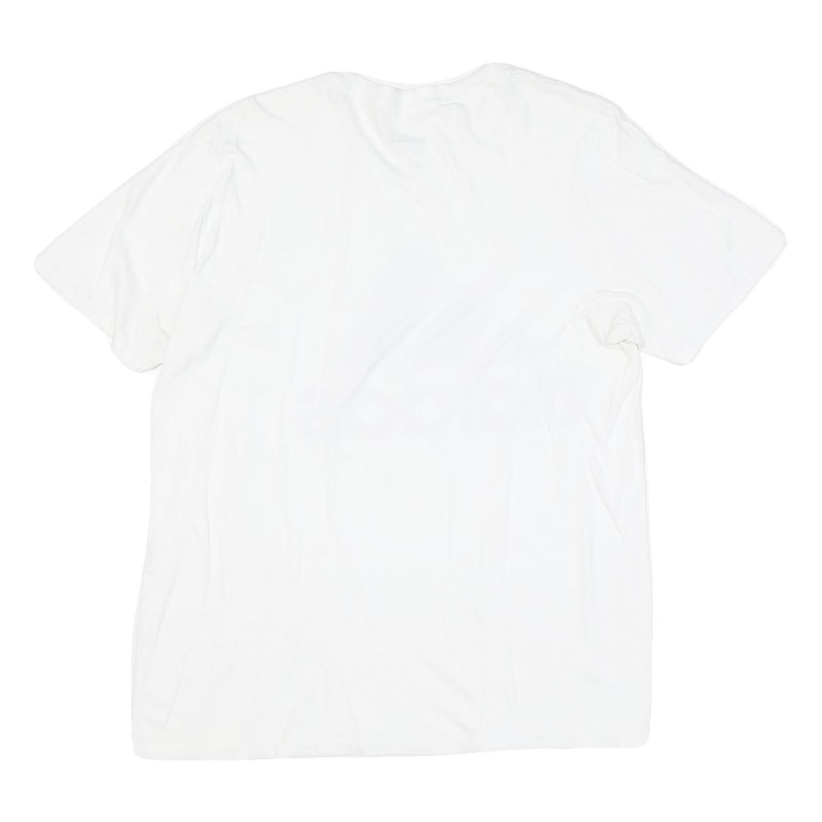 ADIDAS Mens White Black Cotton Blend Classic T-Shirt M Short Sleeve Crew Neck