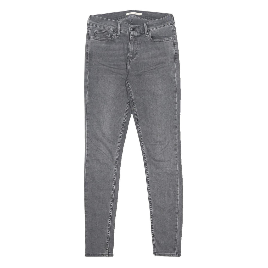 LEVI'S 710 Womens Slim Grey Denim Cotton Blend Jeans W28 L30 Zip Stretch Soft