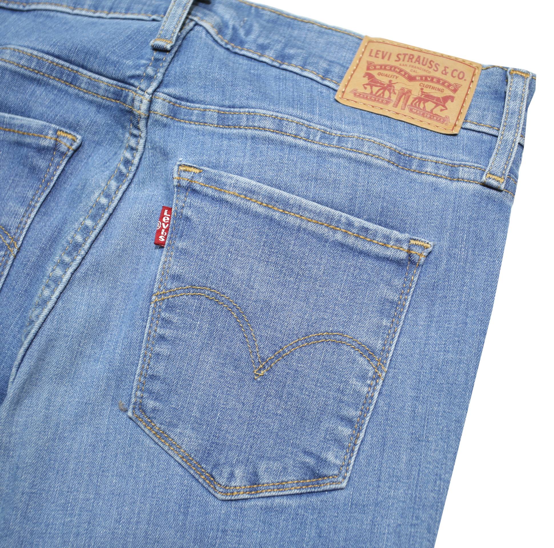LEVI'S 310 Womens Jeans Blue Slim Skinny Denim Medium W27 L30 Stretch Zip