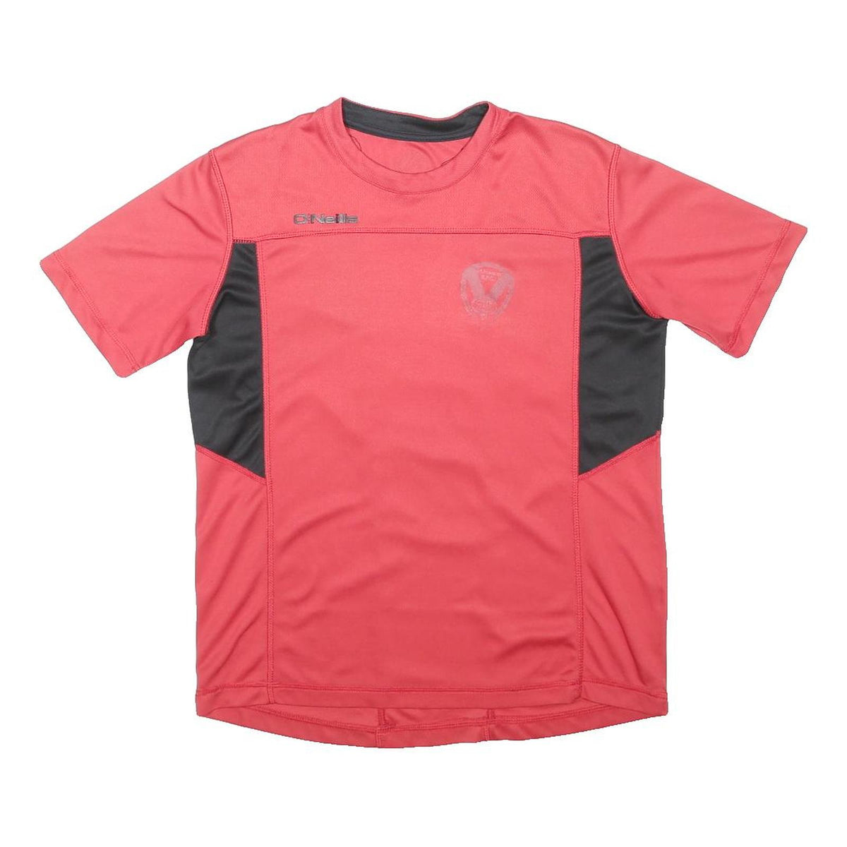 ONEILS Mens Red & Black Graphic T-Shirt S Short Sleeve Crew Neck Sports