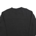 PUMA Womens Black L Crew Neck Logo Sweatshirt Cotton Blend Casual Pullover