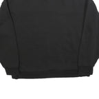 PUMA Womens Black L Crew Neck Logo Sweatshirt Cotton Blend Casual Pullover