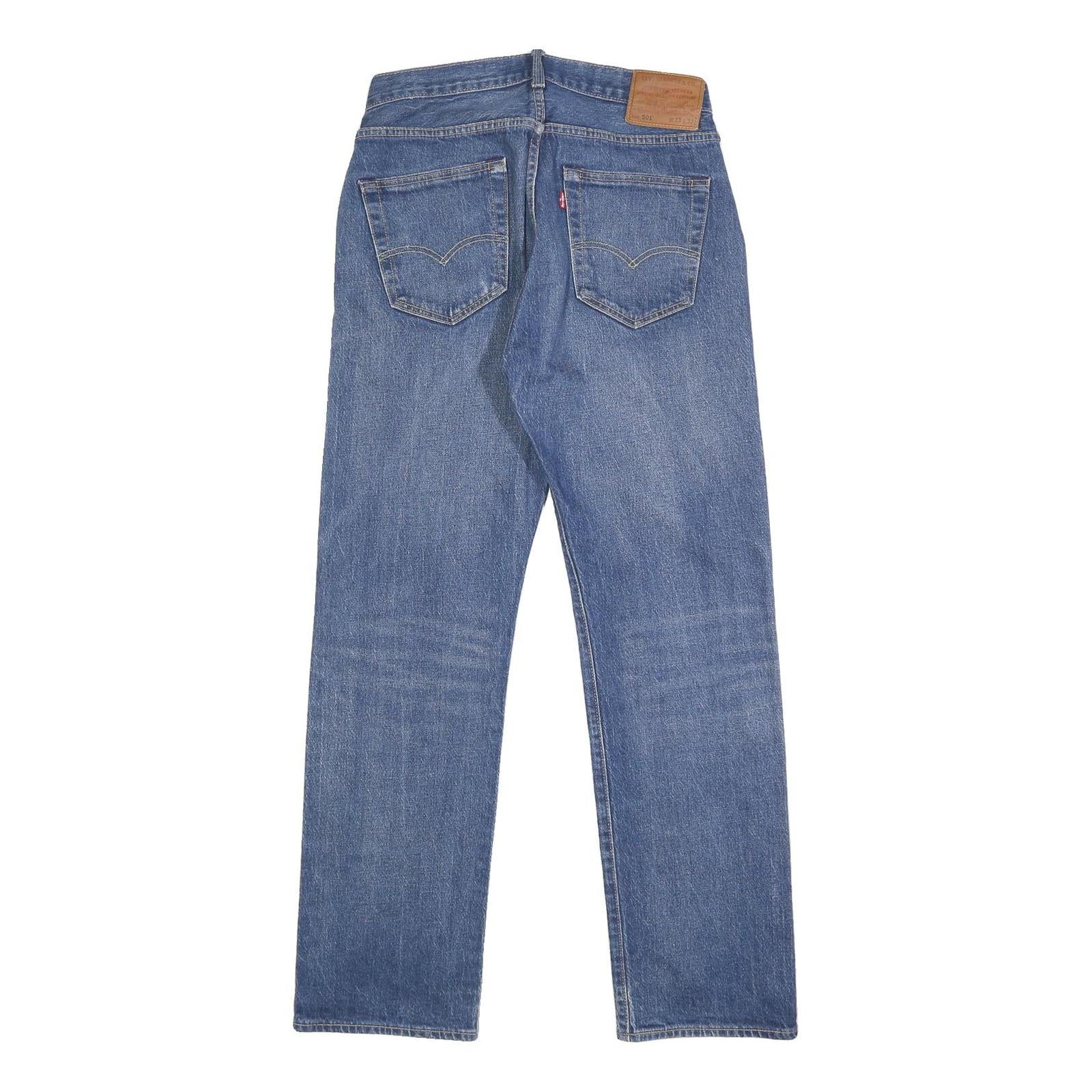 LEVI'S 501 BIG E Mens Jeans Blue Regular Straight Denim Medium W28 L32 Button