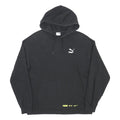 PUMA Mens Black Hoodie S Cotton Blend Pullover Drawstring Pocket Casual