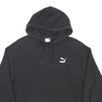 PUMA Mens Black Hoodie S Cotton Blend Pullover Drawstring Pocket Casual