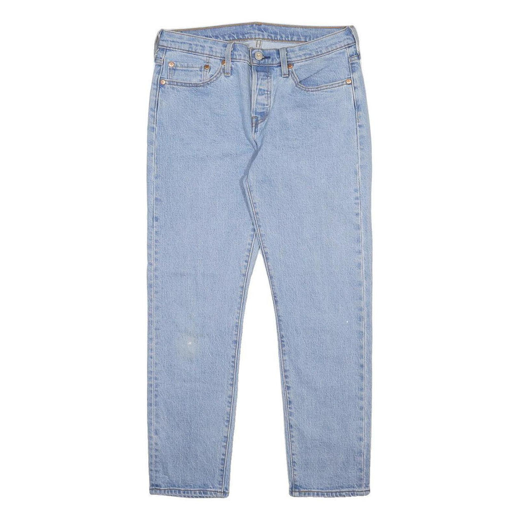 LEVI'S 501T Womens Jeans Blue Slim Straight Denim Light Wash W28 L28 Classic Fit