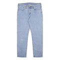 LEVI'S 501T Womens Jeans Blue Slim Straight Denim Light Wash W28 L28 Classic Fit
