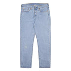 LEVI'S 501T Womens Jeans Blue Slim Straight Denim Light Wash W28 L28 Classic Fit