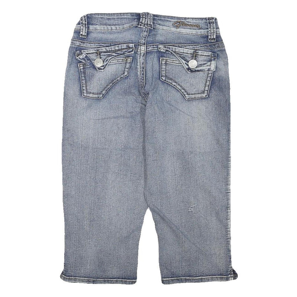 FLAVOURS Womens Shorts Blue Casual M W28 Cotton Blend Denim Pocket Detail