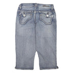 FLAVOURS Womens Shorts Blue Casual M W28 Cotton Blend Denim Pocket Detail