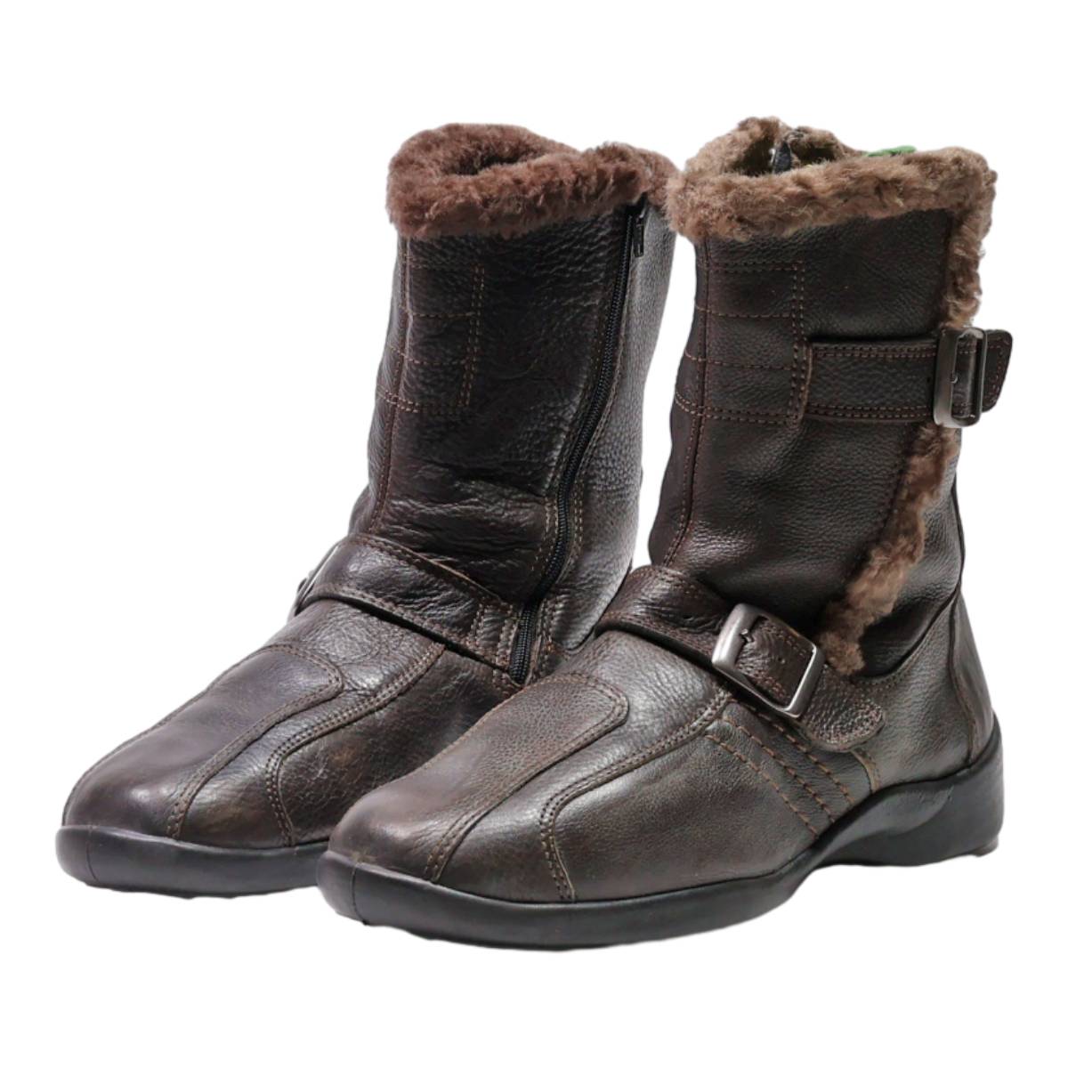 JOMOS Snow Boots Brown Leather Womens UK 7